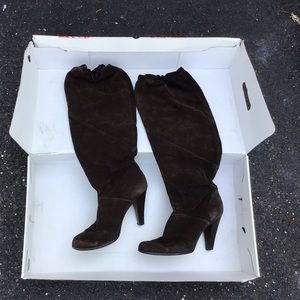 MK brown suede knee high boots size 9
